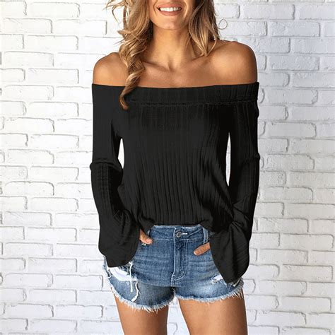 Off-Shoulder Jersey Knit Sweater in 2020 | Edgy outfits, Fashion, Long sleeve sweater