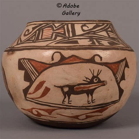 Southwest Indian Historic Pottery Zuni Pueblo C4803F - Adobe Gallery ...