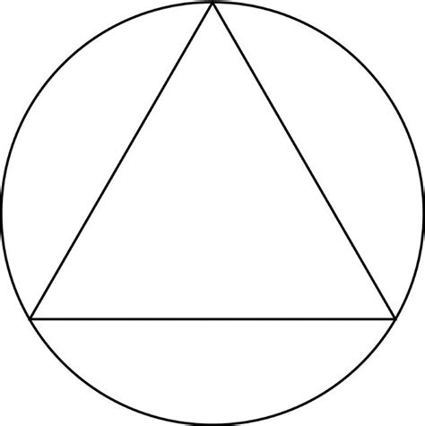 Triangle Inscribed In A Circle | ClipArt ETC | Circle symbol, Circle ...