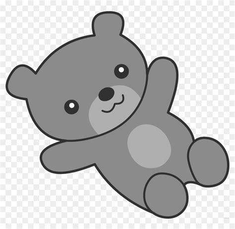 Cute Bear Animal Free Black White Clipart Images Clipartblack - Teddy ...