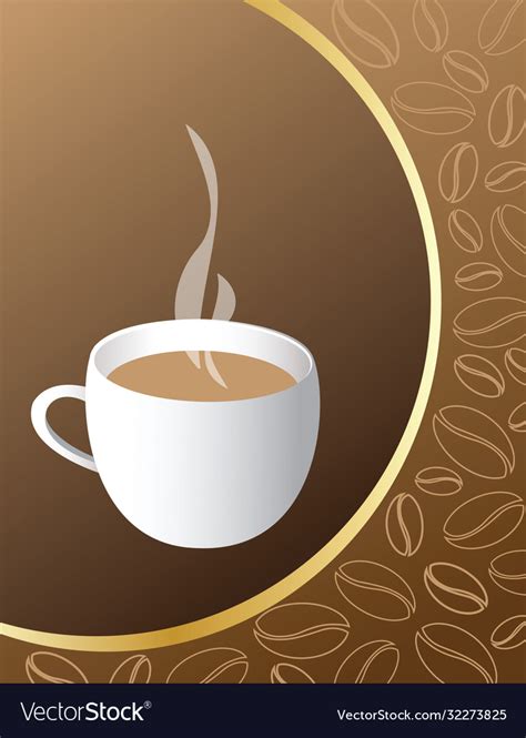 Coffee cup background design Royalty Free Vector Image