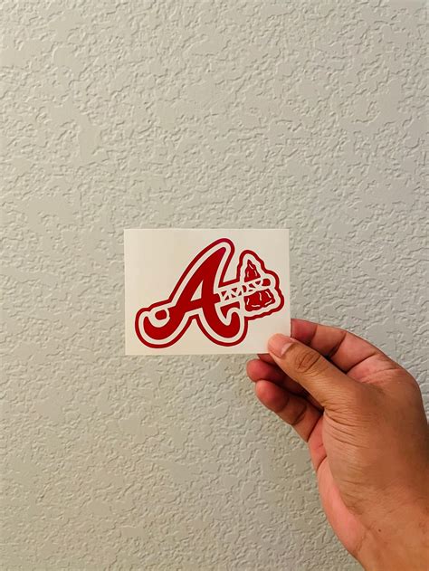 Atlanta Braves Tomahawk Logo Vinyl Sticker Decal Car Sticker | Etsy