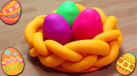 How to Make Playdough Eggs and Basket | Play Doh Eggs | Play doh ...