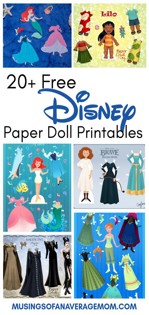 Musings of an Average Mom: Free Printable Disney Dress Up Dolls