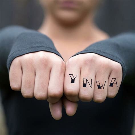 YNWA Temporary Tattoo Sticker - OhMyTat | Ynwa tattoo, Finger tattoos ...