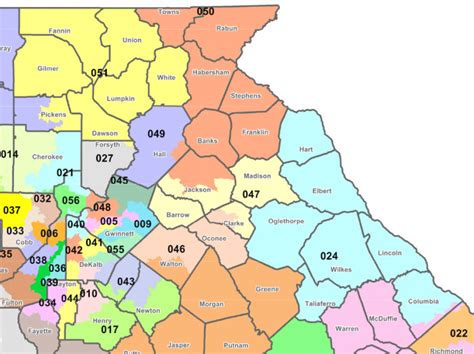 Georgia State Senate District Map - Printable Map