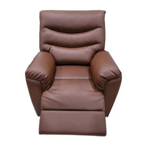 Manual Brown Leather Recliner Sofa at Rs 24000/piece in Chandigarh | ID ...