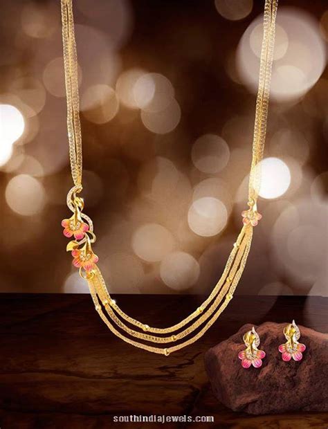 Gold Step Chain Necklace from Jewel One - South India Jewels