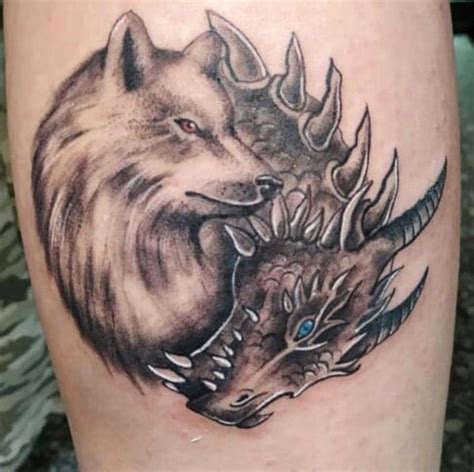 Tattoo Game of Thrones Yin Yang | Celtic dragon tattoos, Gaming tattoo ...