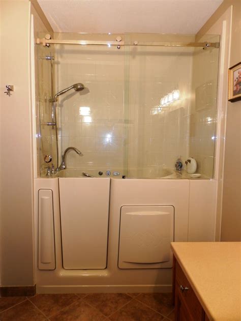 Walk In Bathtub Shower Enclosure - Shower doors, Bathtubs and Tile on Pinterest - A shower ...