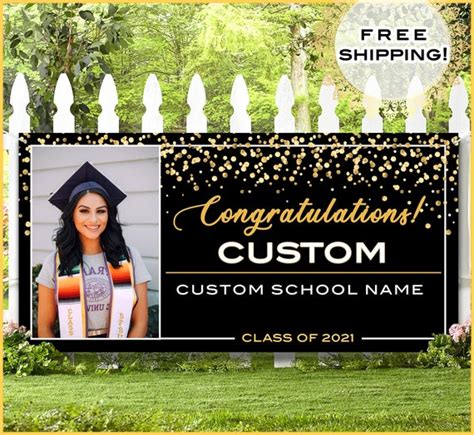 Custom Graduation Banner 2021 Outdoor with Photo | Etsy