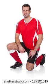 Portrait Professional Soccer Player Isolated On Stock Photo 129101519 | Shutterstock