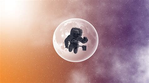 HD wallpaper: astronaut HD wallpaper, astronaut on the moon with e\arth ...