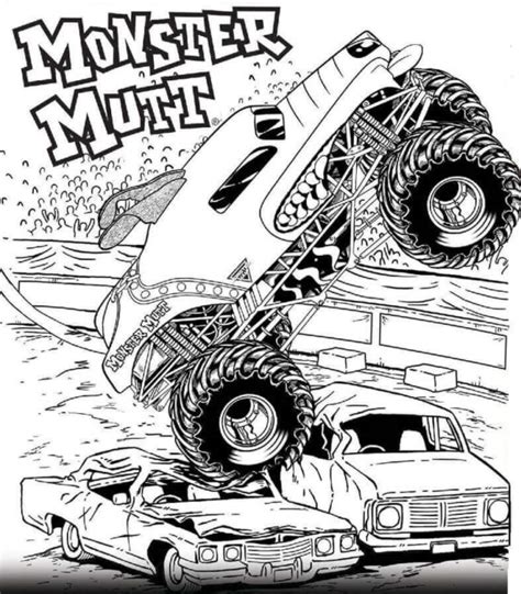 10 Monster Jam Coloring Pages To Print