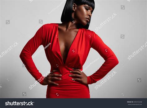 12,515 Black Woman Wears Long Red Dress Images, Stock Photos & Vectors ...