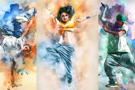 ModernArt 3 Photoshop Action by sevenstyles on Envato Elements | Watercolor photoshop action ...