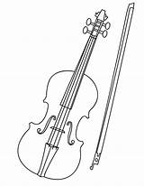 Printable Violin Coloring Page sketch template