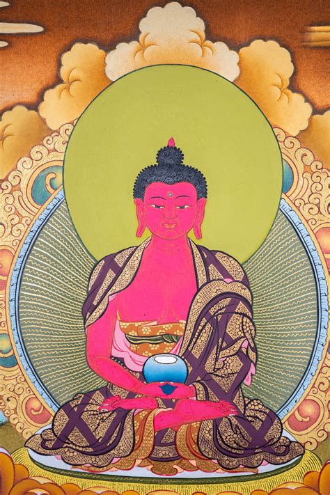 Handmade Amitabha Buddha Tibetan Thangka Art in 2022 | Thangka, Buddha ...