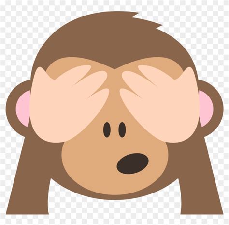 Download Monkey Emoji Covering Eyes Pdf Www Topsimages Com - See No ...