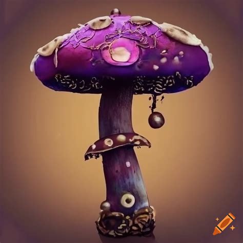 Violet steampunk mushrooms