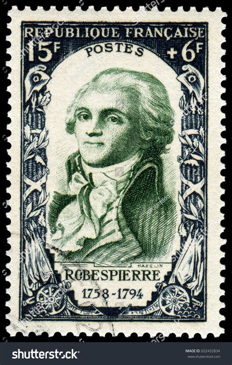 Paris, France - July 10, 1950: Maximilien Robespierre(1758-1794), French lawyer and politician ...