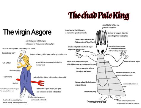 Pale King and Asgore have a lot in common but only one is a chad : r/HollowKnightMemes