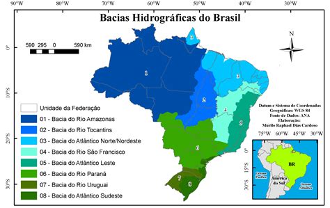 Mapas das Regiões Hidrográficas, Bacias Hidrográficas e Sub-bacias do ...