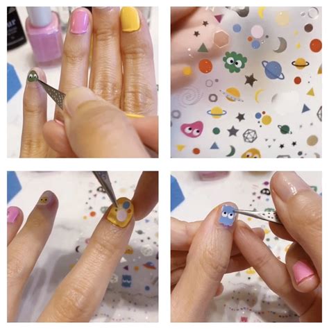 DIY Nail Sticker Art Manicure - Hey Pretty Thing