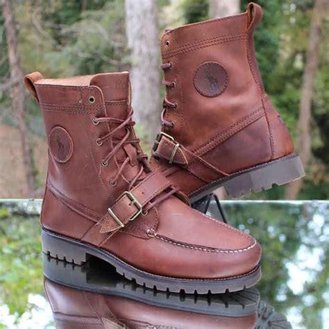 Polo Ralph Lauren Ranger Brandy Timber Leather Boots | Brown leather ankle boots, Boots, Leather ...