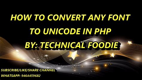 HOW TO MAKE ANY FONT TO UNICODE FONT CONVERTER IN PHP (IN VIDEO ANMOL-UNICODE) By: Technical ...