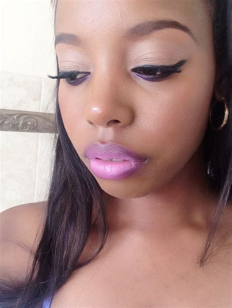 Ombré lip>> Liners: MAC- "Nightmoth" and "Magenta" Lipstick: "Up the Amp" with a dab of white ...