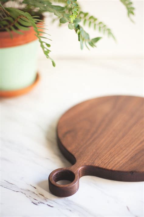 Round Walnut Wood Cutting Board | Adirondack Kitchen