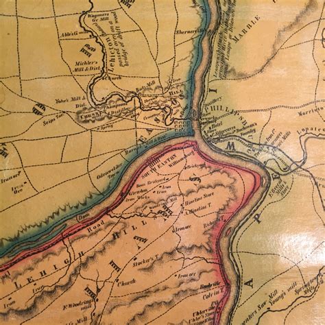 Rare 1850 Wall Map of Northampton County Early Pennsylvania | Etsy