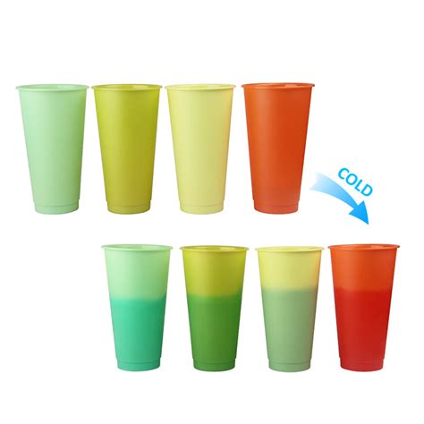 BPA free 710ml cold color changing plastic cup-China Shenzhen color changing cup manufacturers ...