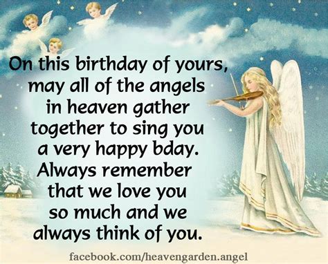 Happy Birthday to My Angel In Heaven Quotes Happy Birthday In Heaven Messages Heavens Garden ...