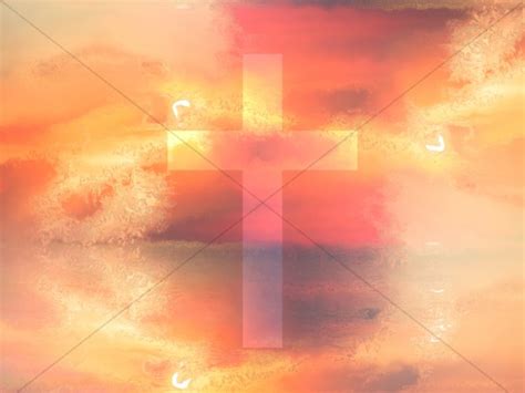 Sunrise Cross Colorful Texture Worship Background | Clover Media