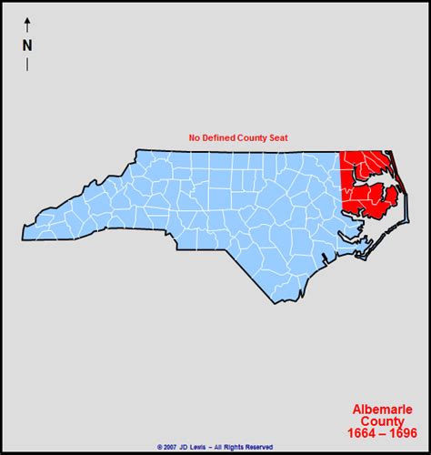 Albemarle County, NC - 1664 to 1738