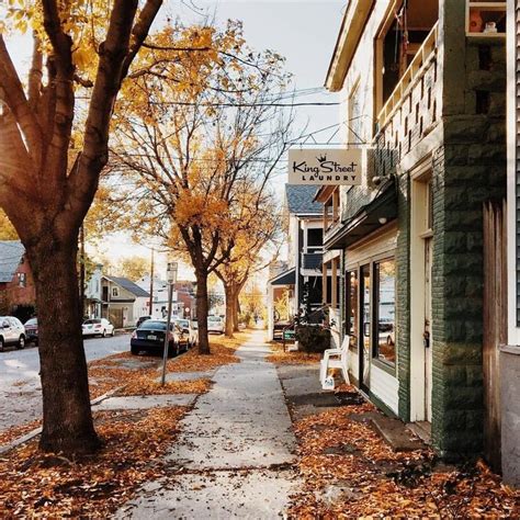 Historic streets in tiny towns in Fall | Autumn inspiration, Beautiful places, Autumn cozy