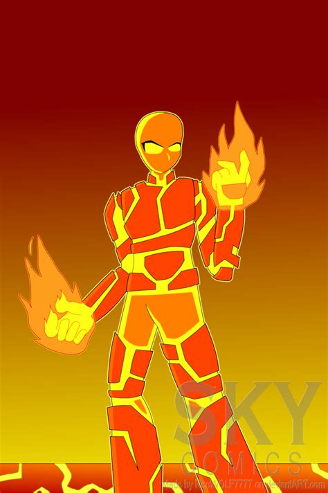 Lava Man new look Redo by SKYcomicsSTUDIOS