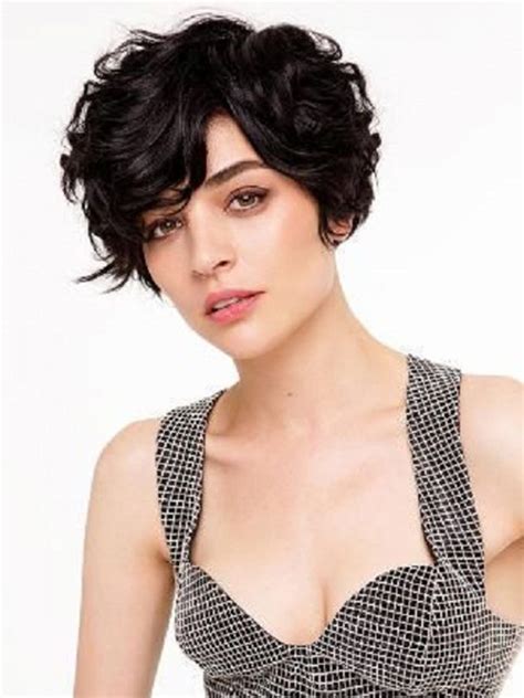 Short Curly Pixie Black Hair - Wavy Haircut