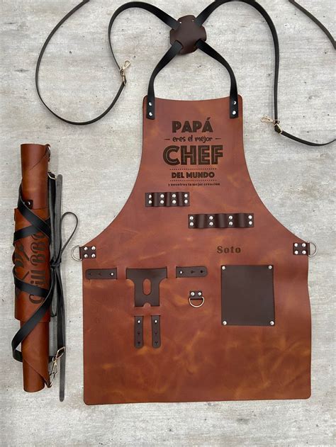 Bring Your "A" Game to Your BBQ with These Personalized Leather Chef's ...