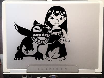 Lilo And Stitch children cartoon car truck SUV decal sticker 8" Black ...