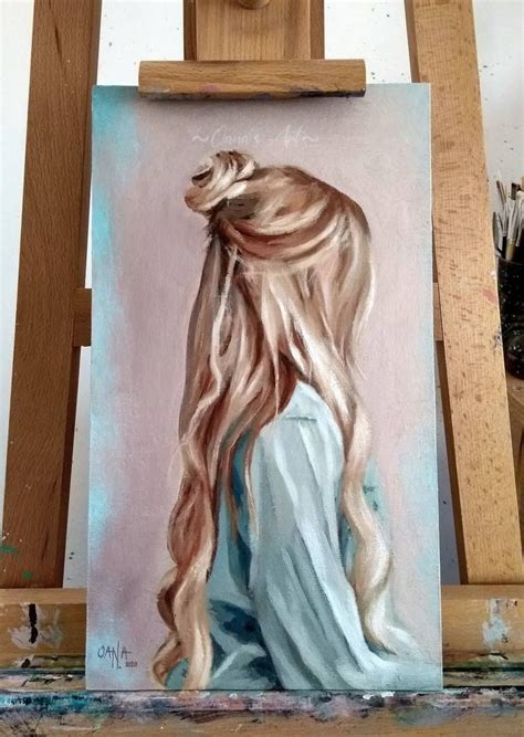 Blonde girl Painting in 2021 | Painting of girl, Fine art painting acrylic, Painting art projects