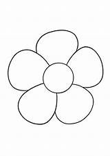 Coloring Pages  Simple Flower For Kids sketch template
