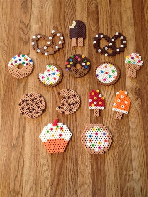 Tea party perler bead snacks Easy Perler Beads Ideas, Hamma Beads Ideas, Easy Perler Bead ...