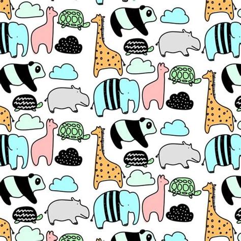 Hand drawn animal pattern background 678740 Vector Art at Vecteezy