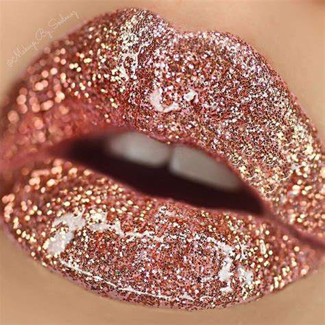 Instagram photo by Soolmoz Taylor • May 12, 2016 at 2:57am UTC | Gold lips, Glitter lips, Rose ...