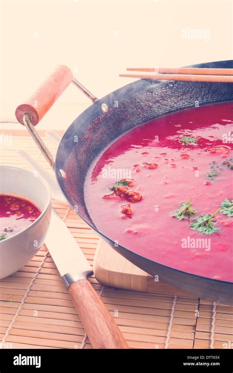 Chinese tomato soup - vintage Stock Photo - Alamy