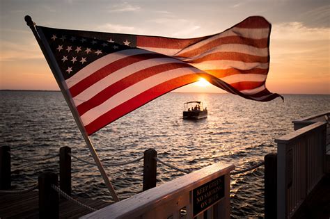 American Flag Sunset Wallpaper