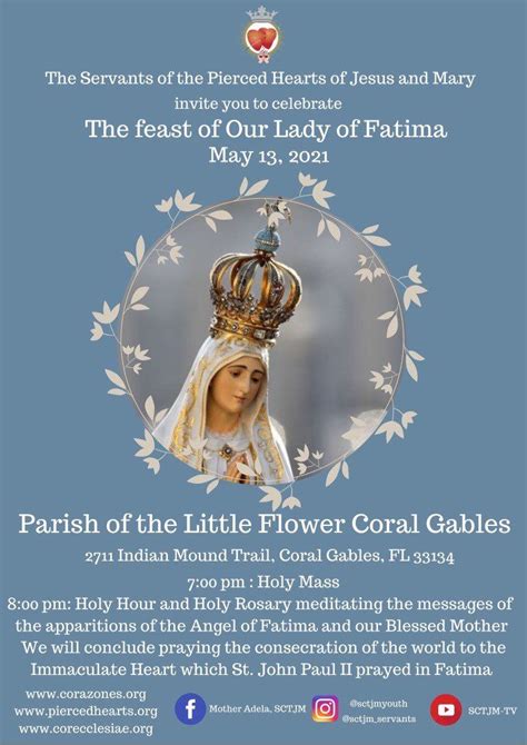 Our Lady of Fatima Celebration – Church of the Little Flower